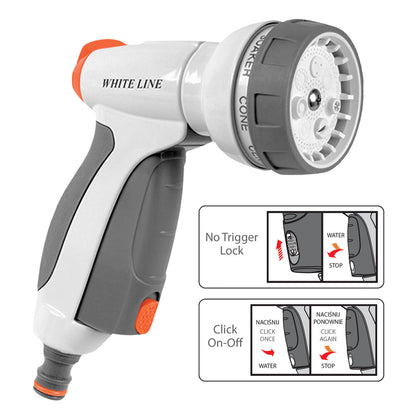 Grey & White 7-Pattern Multi Water Sprayer, EN53M