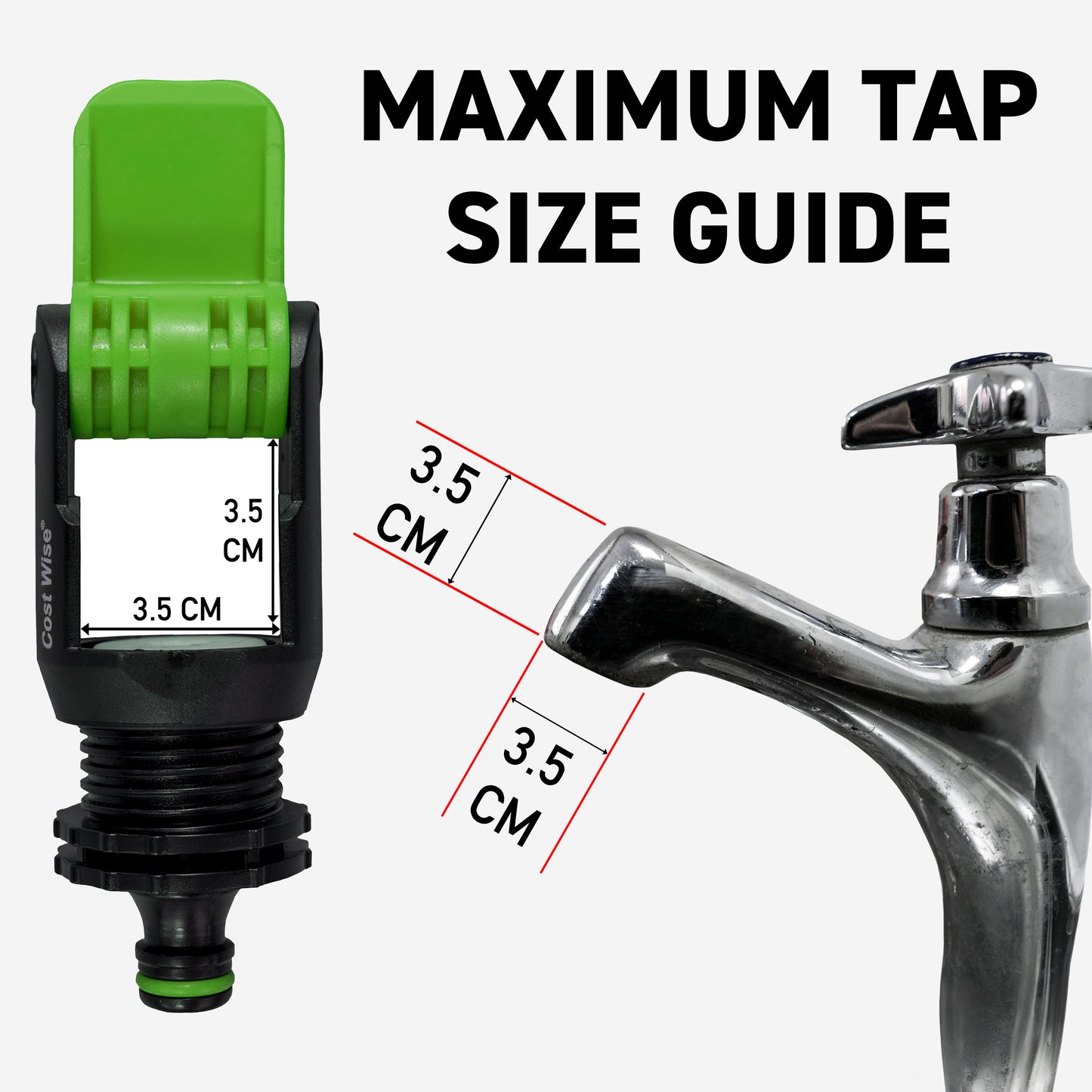 Green Costwise Kitchen Tap Adapter