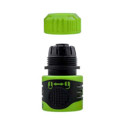 1/2" Female Hose Connector - Lockable Design, Green & Black