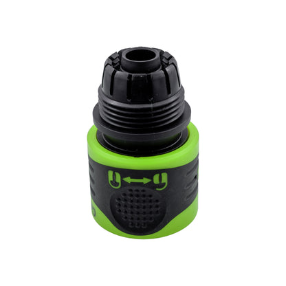 1/2" Female Hose Connector - Lockable Design, Green & Black