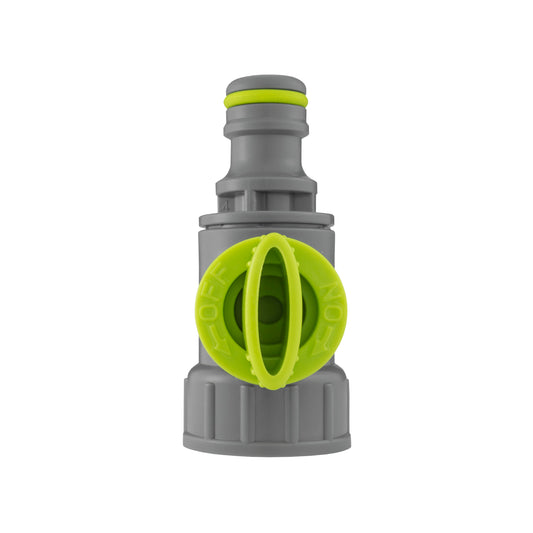 3/4" BSPF Valve with Quick Connector, Lime