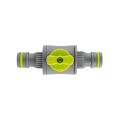 In-Line Valve with Double Male Quick Connector, Lime
