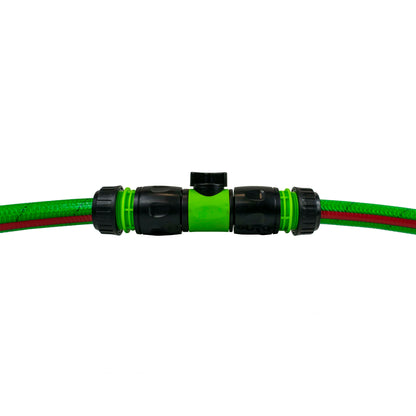 In-Line Valve with Quick Connectors - 6 Piece Set, Green & Black