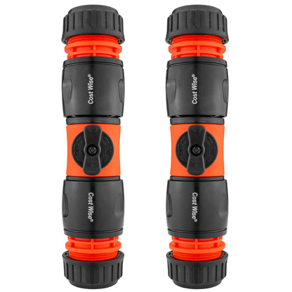 In-Line Valve with Quick Connectors - 6 Piece Set, Black