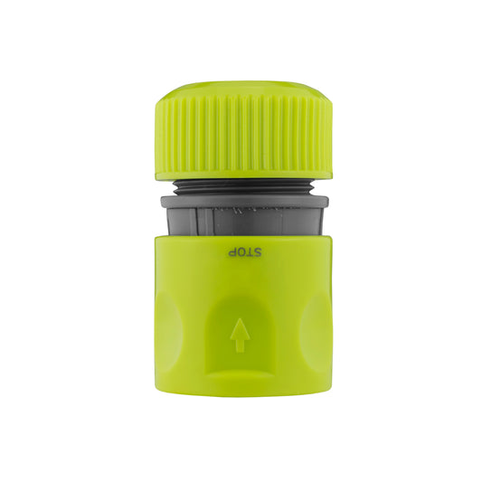 1/2" Female Hose Connector With Stop, Lime