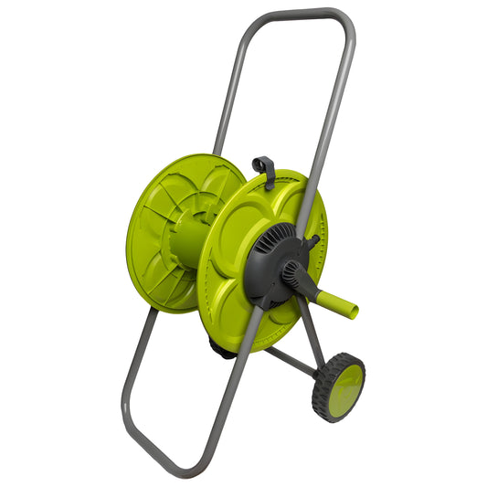 Portable Lime Garden Hose Cart with 50m Reel Capacity