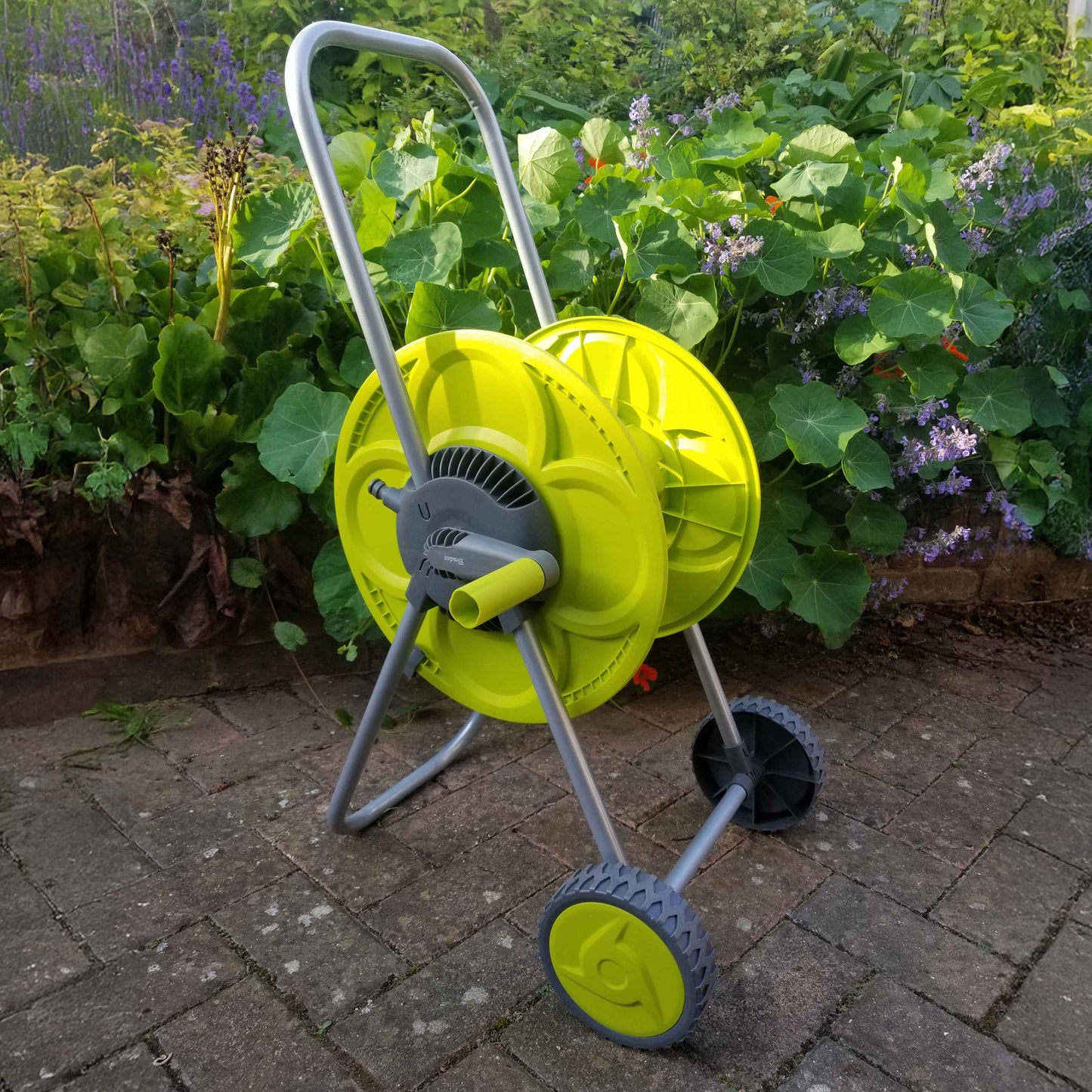 Portable Lime Garden Hose Cart with 50m Reel Capacity