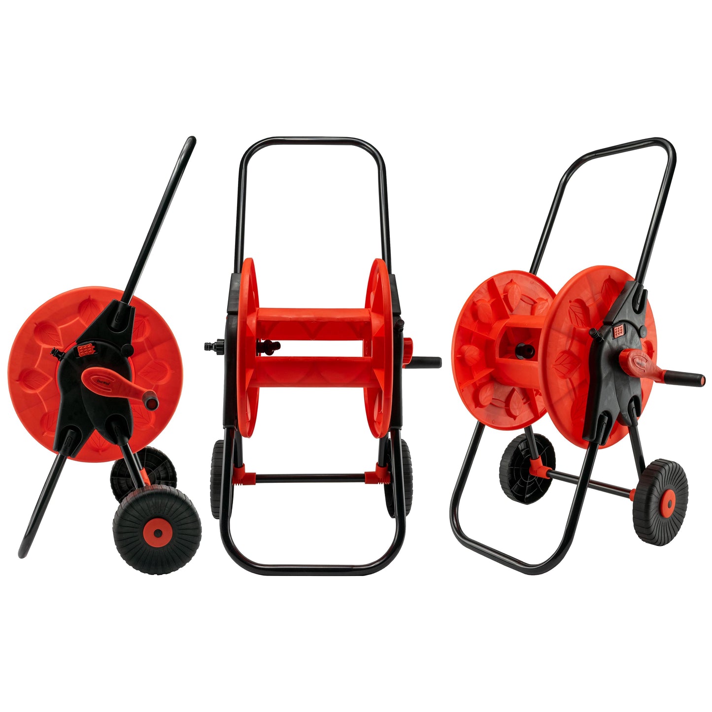 Portable Orange Garden Hose Cart with 60m Reel Capacity