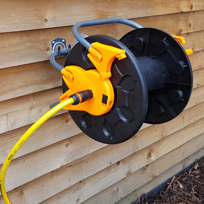 Black Garden Hose Reel with 60m Capacity