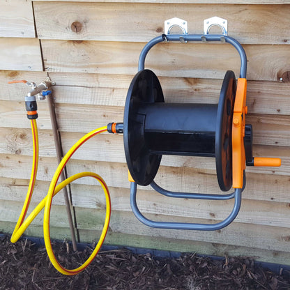 Black Garden Hose Reel with 60m Capacity