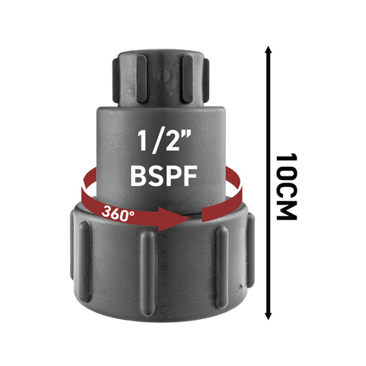 S60X6 IBC Extended Adapter with 1/2" BSP Female Thread