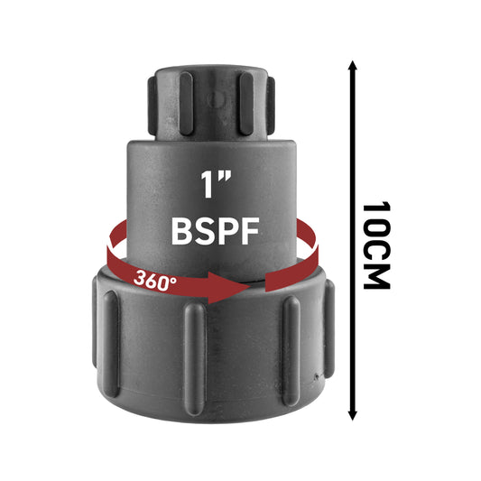 S60X6 IBC Extended Adapter with 1" BSP Female Thread