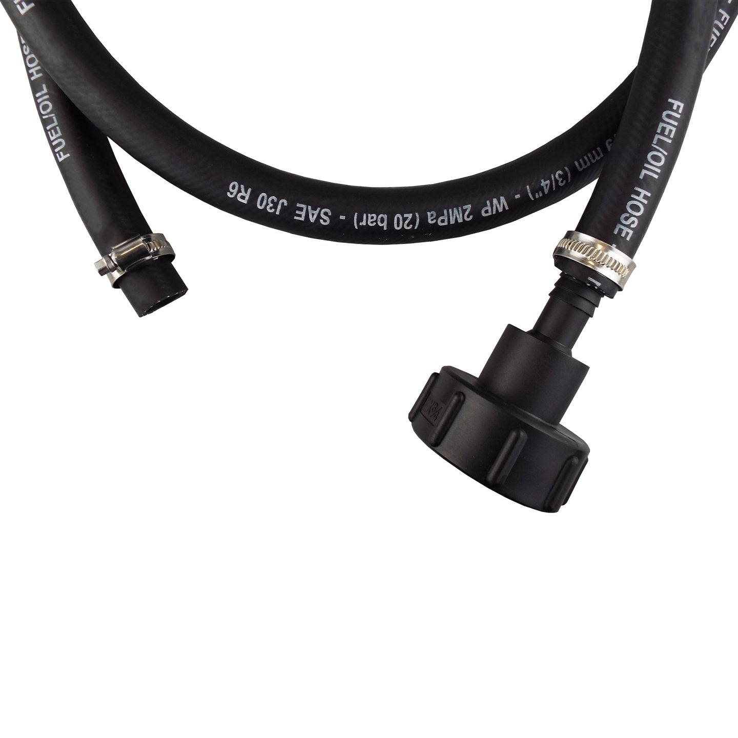 Fuel Nozzle with 3/4” R6 Rubber Hose & S60X6 Adapter