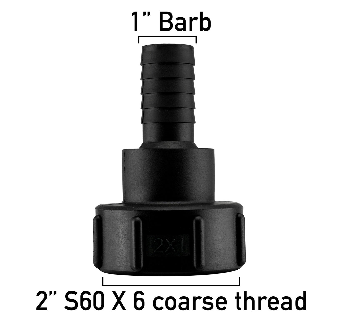 Fuel Nozzle with 1” R6 Rubber Hose & S60X6 Adapter