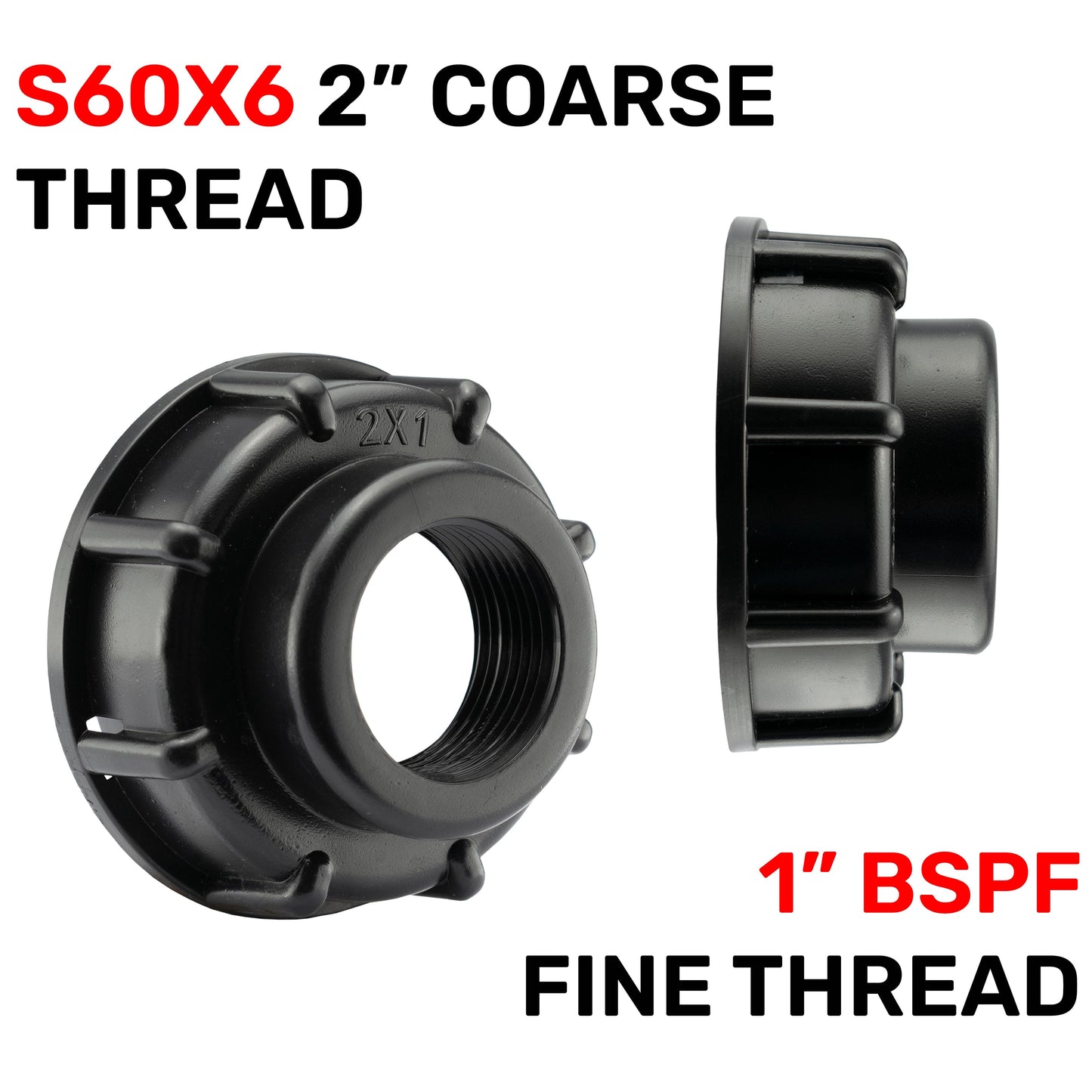 S60X6 IBC Adapter Cap with 1" BSP Female Thread