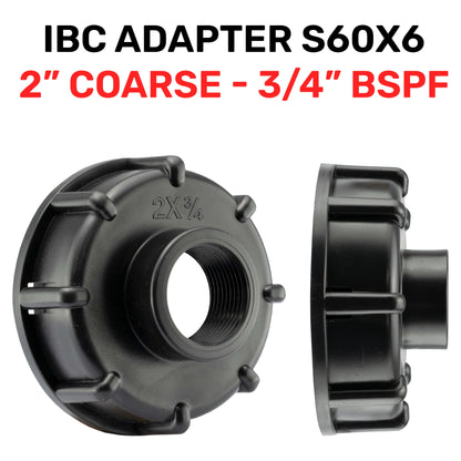 S60X6 IBC Adapter Cap with 3/4" BSP Female Thread