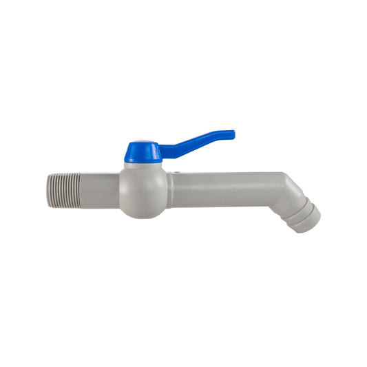 45 Degree PP Barbed Lever Tap, 3/4" BSP