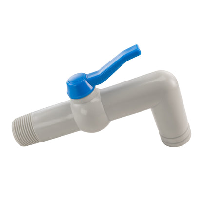 90 Degree PP Barbed Lever Tap, 1/2" BSP