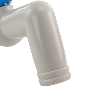 90 Degree PP Barbed Lever Tap, 1/2" BSP