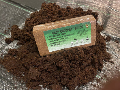 Organic Coconut Coir Fibre Natural Compost Brick, 650g