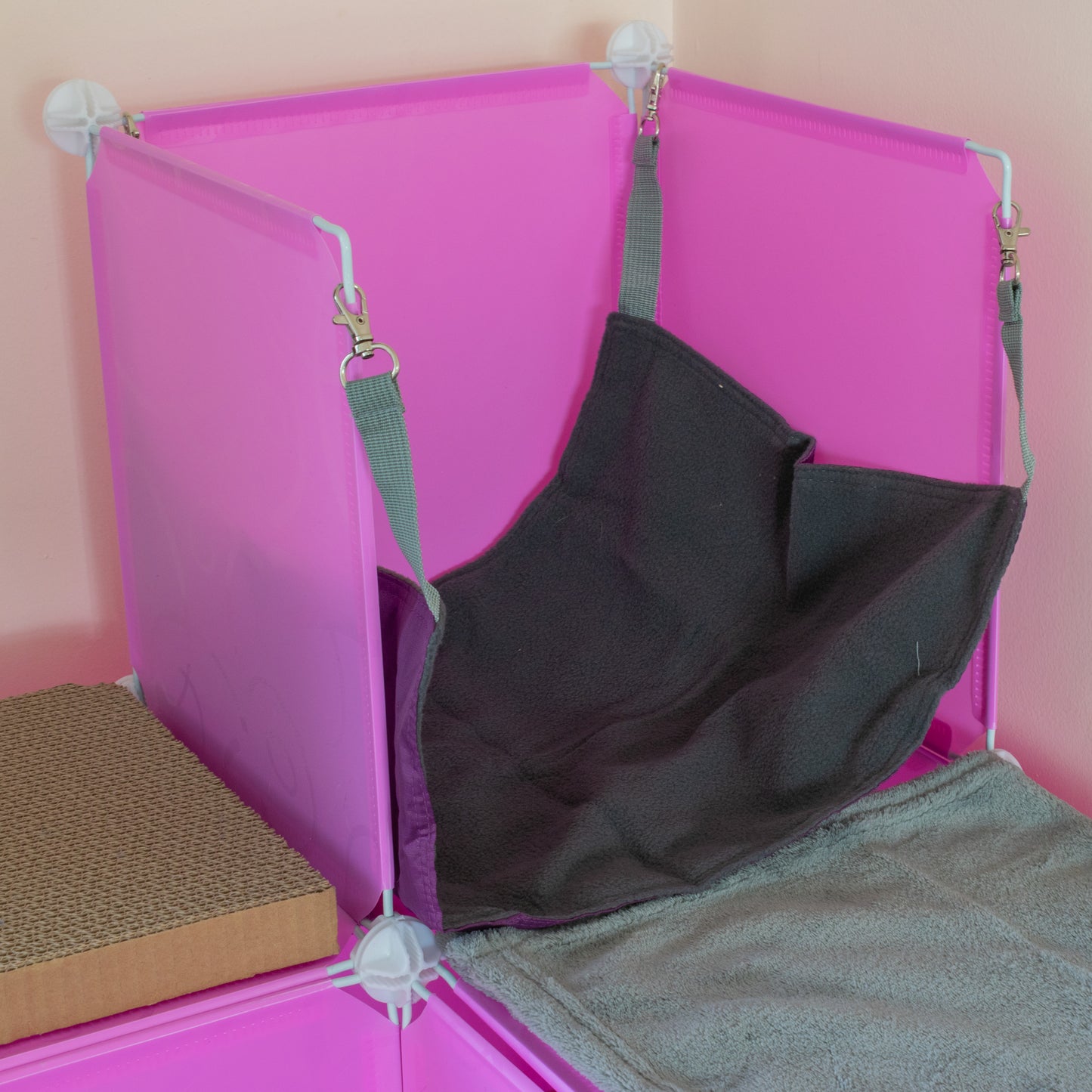 Pink Kitty Cubby Cat Cube Buildable Play Tower, Large