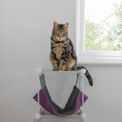 Grey Kitty Cubby Cat Cube Buildable Play Tower, Medium