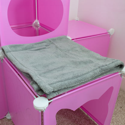 Pink Kitty Cubby Cat Cube Buildable Play Tower, Medium