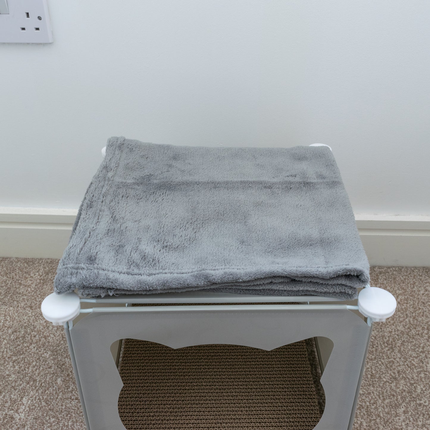 Grey Kitty Cubby Cat Tower Play House, Small