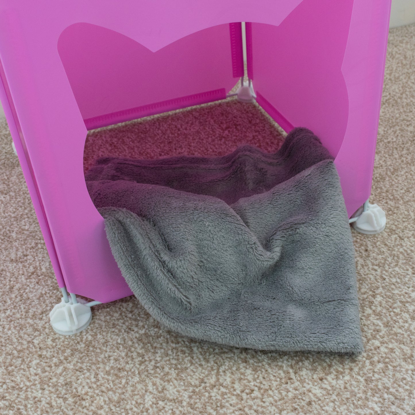 Pink Kitty Cubby Cat Tower Play House, Small
