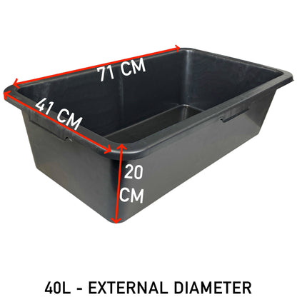 Small Dog Pet Bath with Drain Valve, 40 Litres