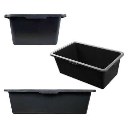 Black Rectangle Mixing Container Tub, 90 Litres
