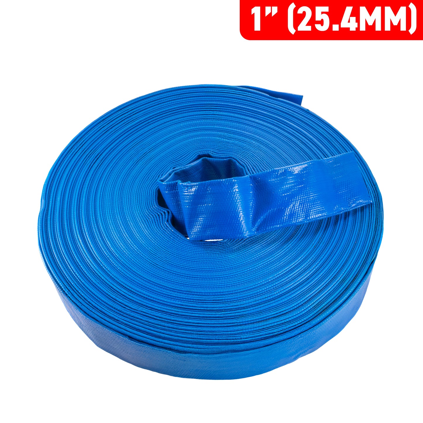 1" PVC Lay Flat Discharge Hose, 2-6 BAR