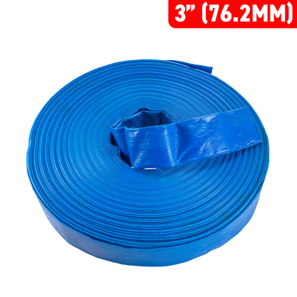 3" PVC Lay Flat Discharge Hose, 2-6 BAR