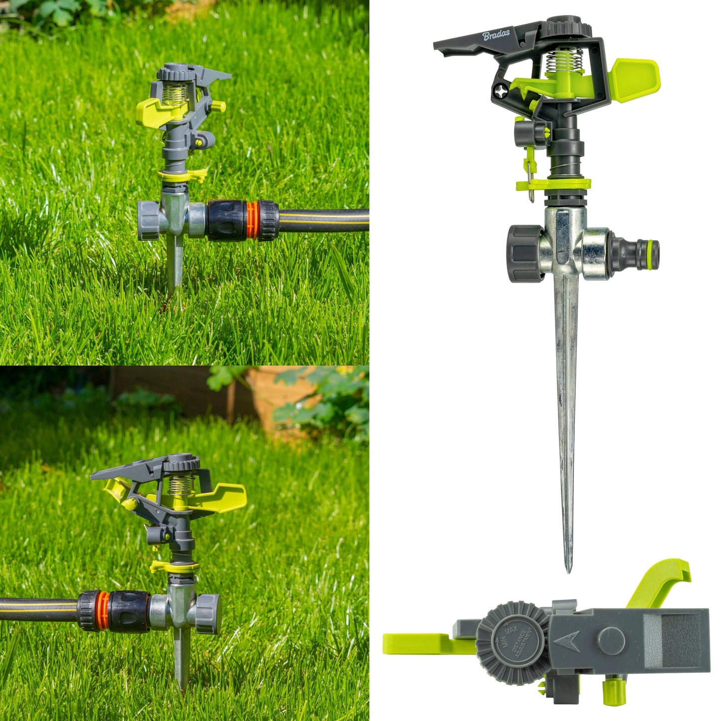 Pulsating Sprinkler on Spike, Lime line