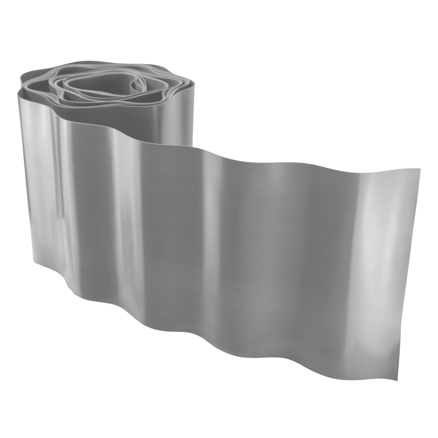 Light Grey Crinkled Flexible Lawn Edging, 10cm Height