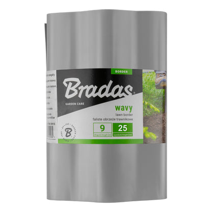 Light Grey Crinkled Flexible Lawn Edging, 25cm Height