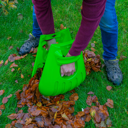 Heavy Duty Garden Cleaning Leaf Grabbers, Green