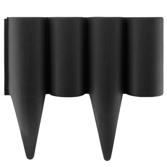 Black Wood Effect Palisade Lawn Edging, 2.5m