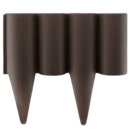 Brown Wood Effect Palisade Lawn Edging, 2.5m