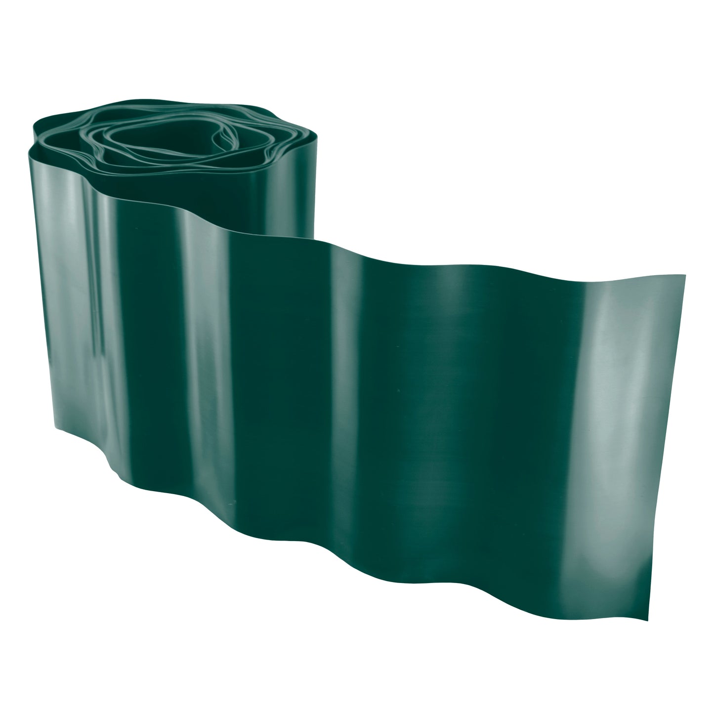 Green Crinkled Flexible Lawn Edging, 10cm Height