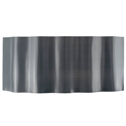 Dark Grey Crinkled Flexible Lawn Edging, 10cm Height