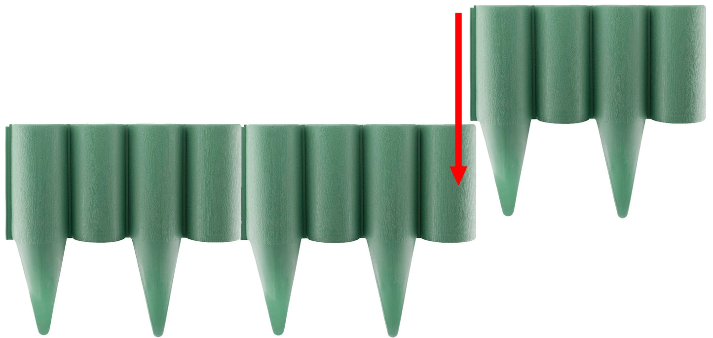Green Wood Effect Palisade Lawn Edging, 2.5m