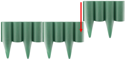 Green Wood Effect Palisade Lawn Edging, 2.5m