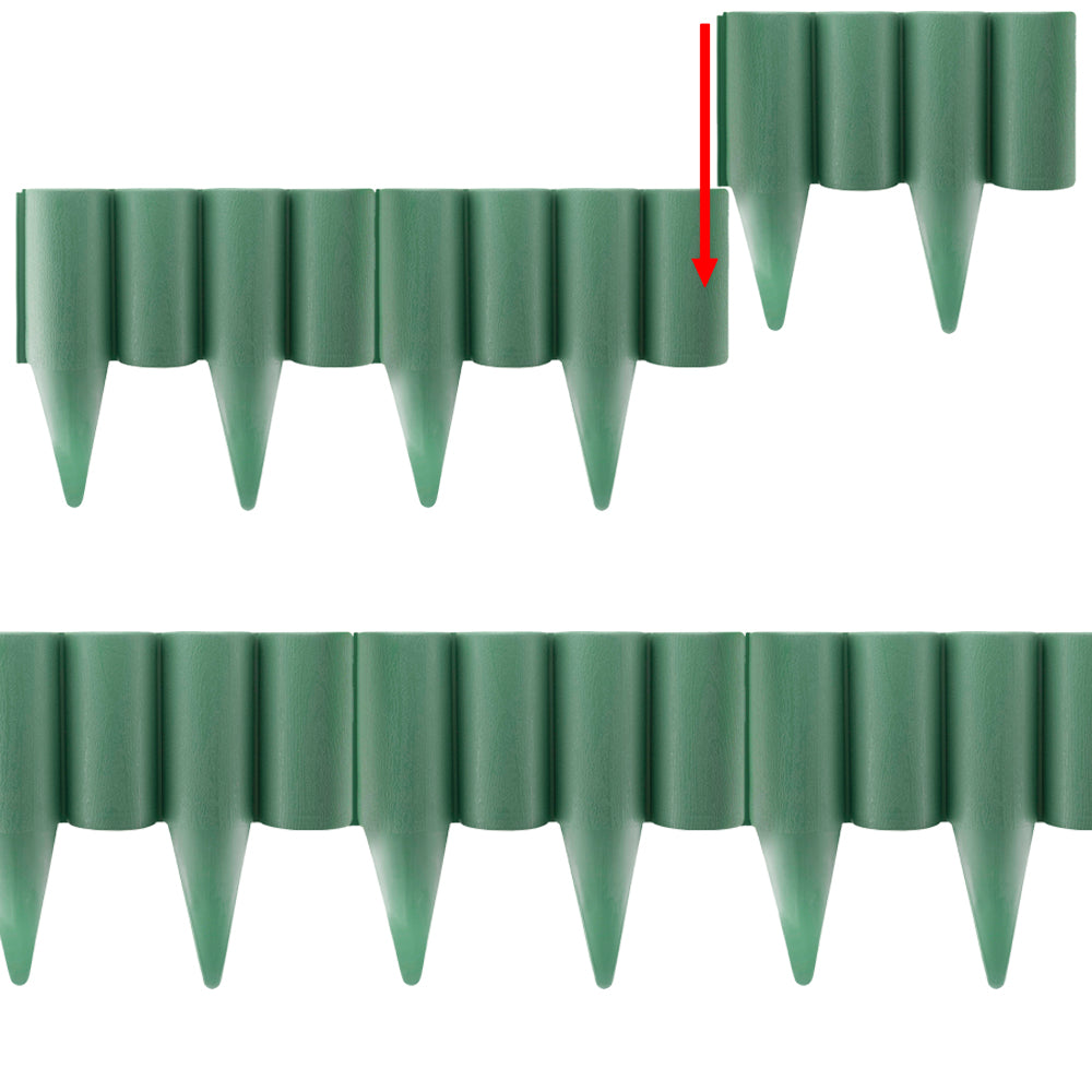 Green Wood Effect Palisade Lawn Edging, 2.5m