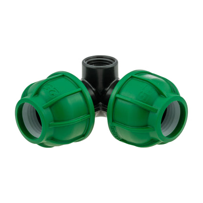 MDPE Vertical Tee Splitter, 25mm - 1/2" BSPM