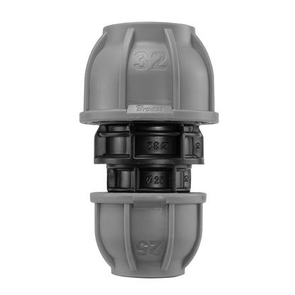 MDPE Straight Reducer Connector, 32mm - 25mm