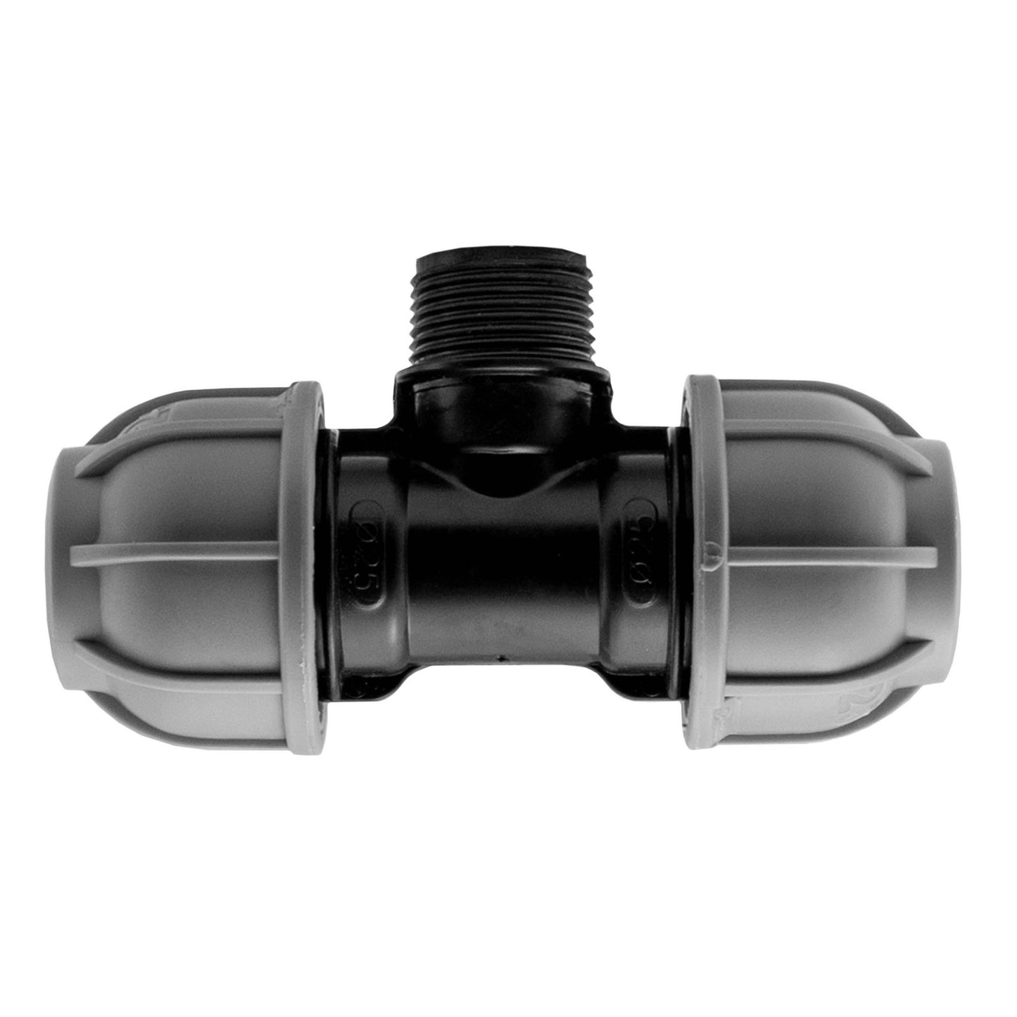 MDPE Tee Splitter, 25mm - 1" BSPM