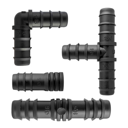 1/2" Irrigation Pipe Mixed Connectors, Pack of 15