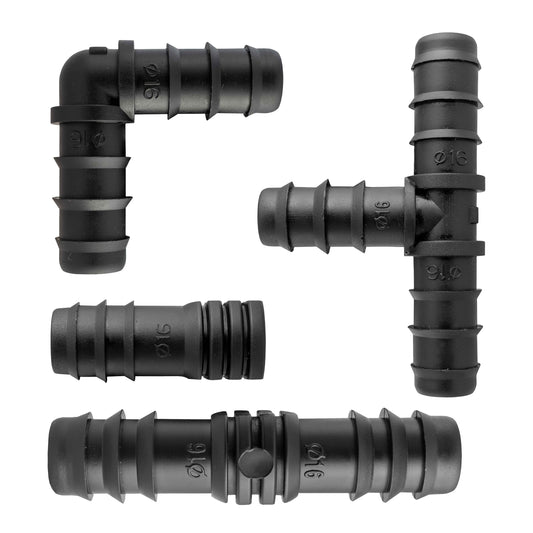 1/2" Irrigation Pipe Mixed Connectors, Pack of 15