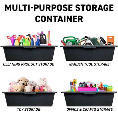 Black Rectangle Mixing Container Tub, 90 Litres